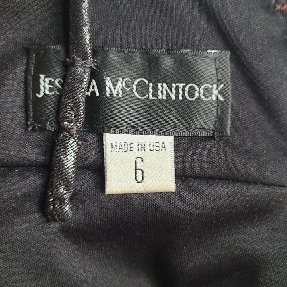 JESSICA MCCLINTOCK Spaghetti Strsps Mini metalic dress - Picture 8 of 11